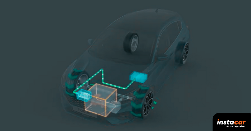 energy flow diagramm of a mild hybrid car