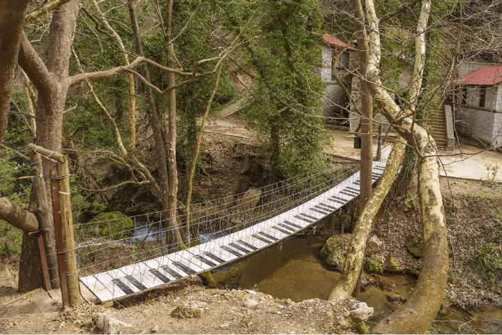 a bridge in Pavliani painted as piano keys