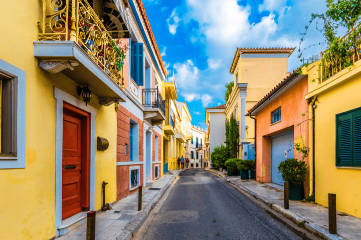 picturesque street in athens